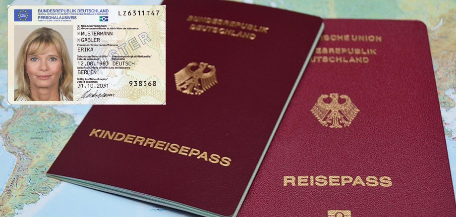 Reisepässe und Personalausweismuster