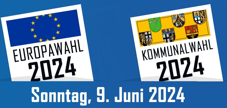 Banner für die Kommunal- und Europawahlen